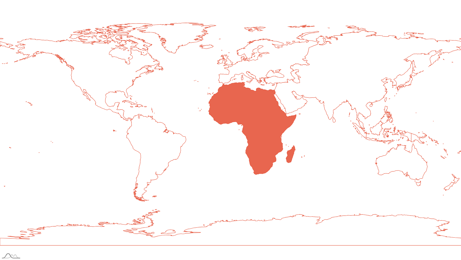 World map highlighting Africa